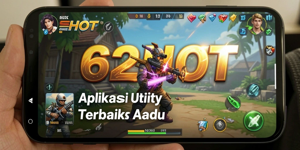 Tampilan antarmuka utama 62HOT yang menawan dan mudah dinavigasi.