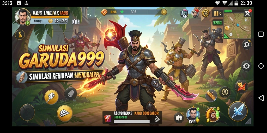 Tampilan gameplay GARUDA999 dengan berbagai aktivitas simulasi yang menarik.