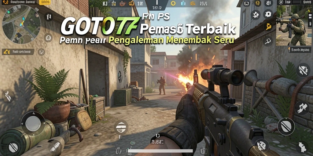 Screenshot utama GOTO77 menampilkan pengalaman bermain FPS yang mendebarkan.