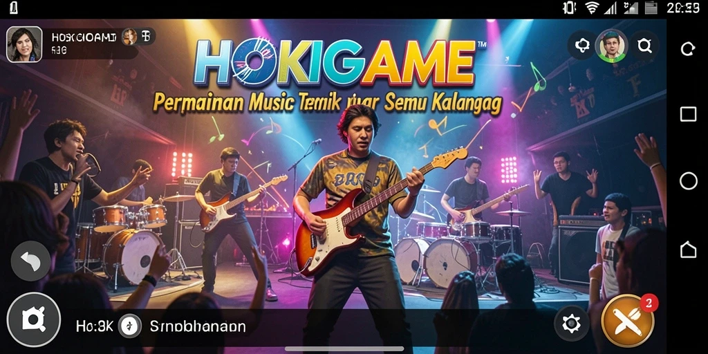 Tampilan permainan <strong>HOKIGAME</strong> yang seru dengan berbagai lagu.