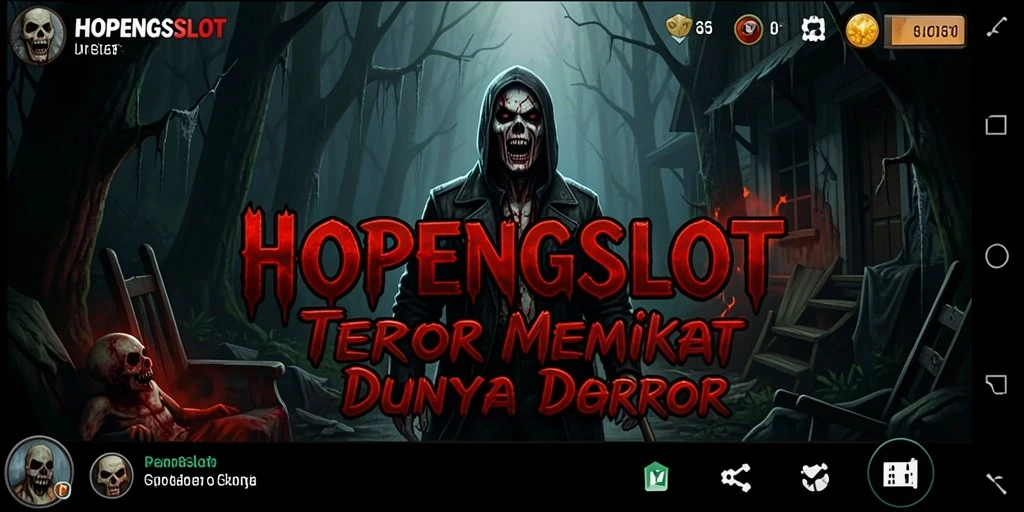 Screenshot gameplay HOPENGSLOT yang menampilkan atmosfer horror yang mencekam.