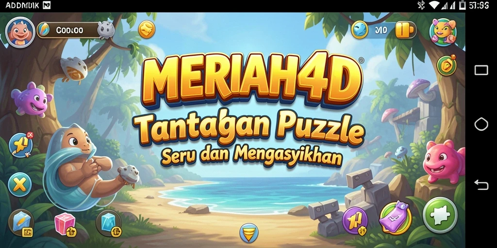 Tampilan gameplay MERIAH4D yang penuh warna dan menantang.