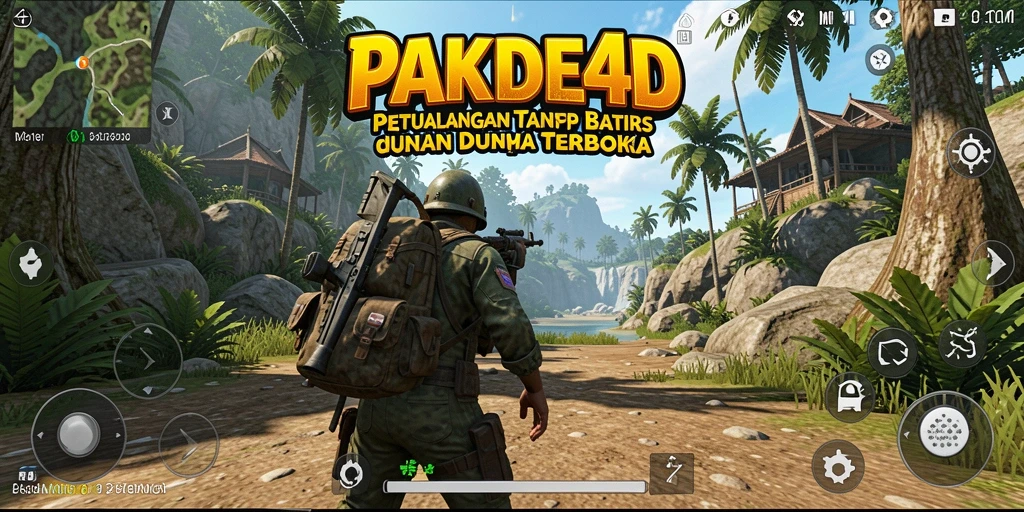 Tampilan gameplay PAKDE4D menampilkan petualangan yang mendebarkan dalam dunia terbuka.