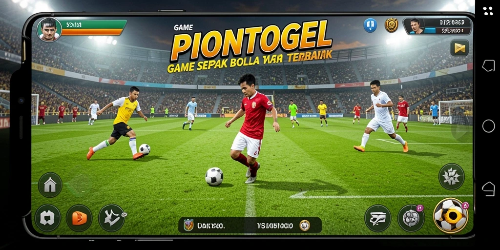 Gameplay seru dalam pertandingan sepak bola penuh strategi.