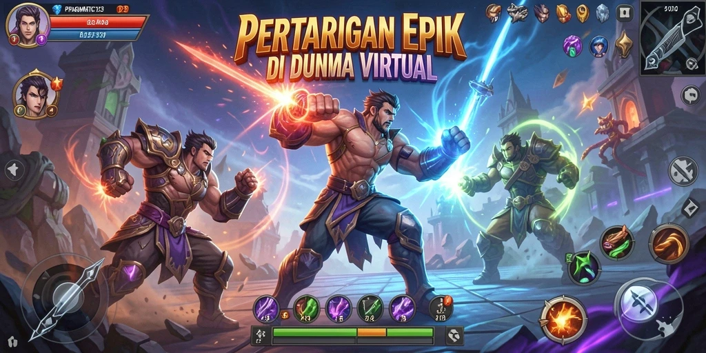 Screenshot gameplay PRAGMATIC123 menampilkan aksi pertarungan yang mendebarkan.