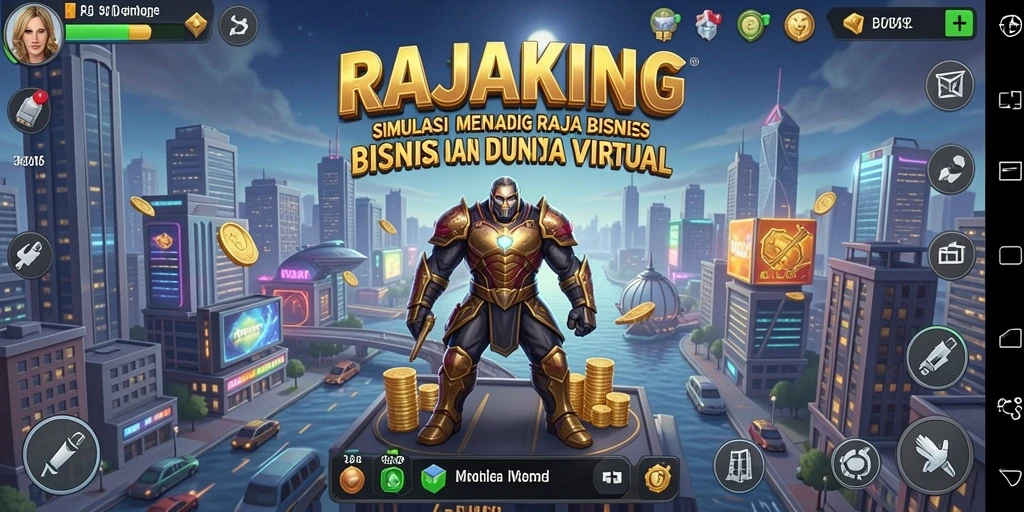 Screenshot menunjukkan interaksi menarik dalam gameplay RAJAKING.