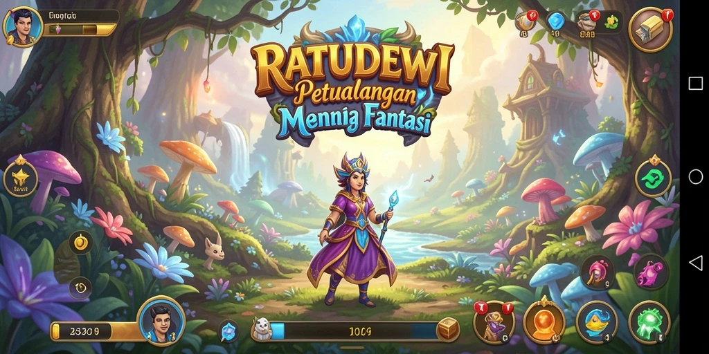 Tampilan gameplay menakjubkan dalam dunia petualangan.