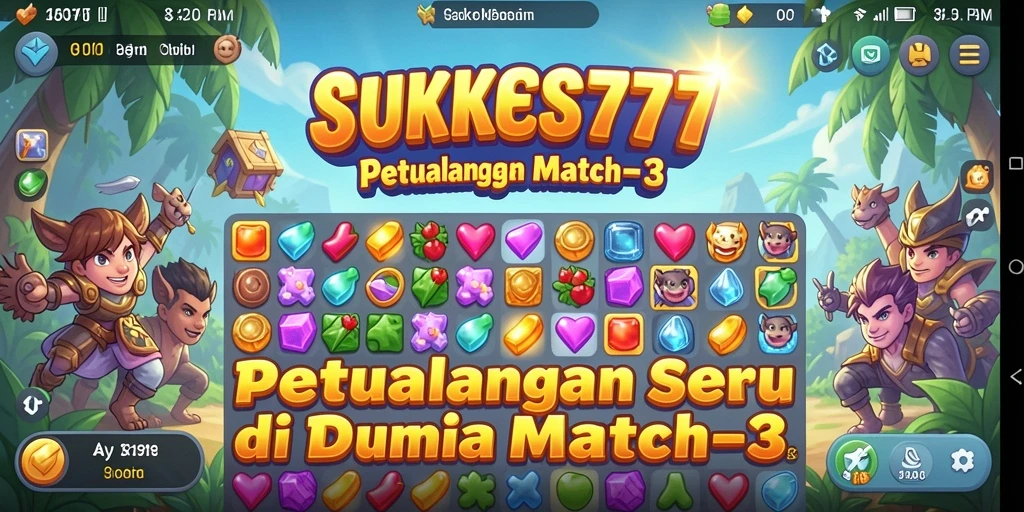 Gameplay Match-3 yang seru dan penuh warna di SUKSES777.