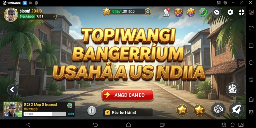 Screenshot gameplay <strong>TOPIWANGI</strong> menampilkan pembangunan bisnis yang dinamis.