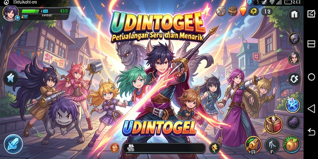 Tampilan gameplay UDINTOGEL yang seru dan menarik.