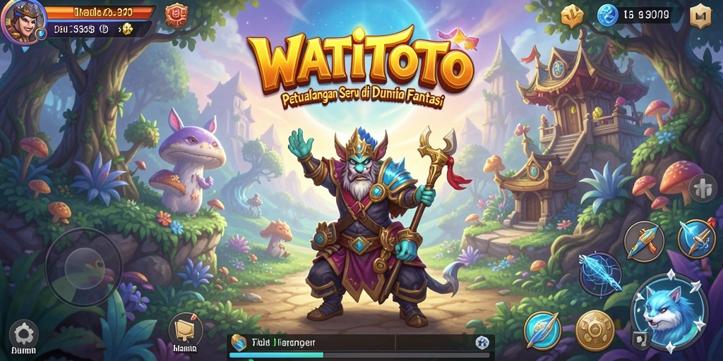 Tampilan gameplay seru WATITOTO yang menampilkan petualangan yang mendebarkan.