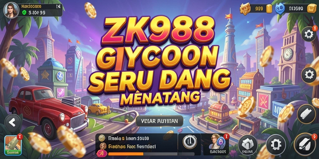 Gameplay seru ZK988 dalam membangun kerajaan bisnis.